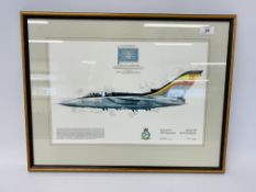A FRAMED AND MOUNTED 75TH ANNIVERSARY TORNADO F.