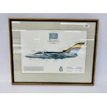 A FRAMED AND MOUNTED 75TH ANNIVERSARY TORNADO F.