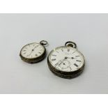 A silver pocket watch by S.