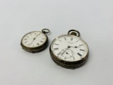 A silver pocket watch by S.
