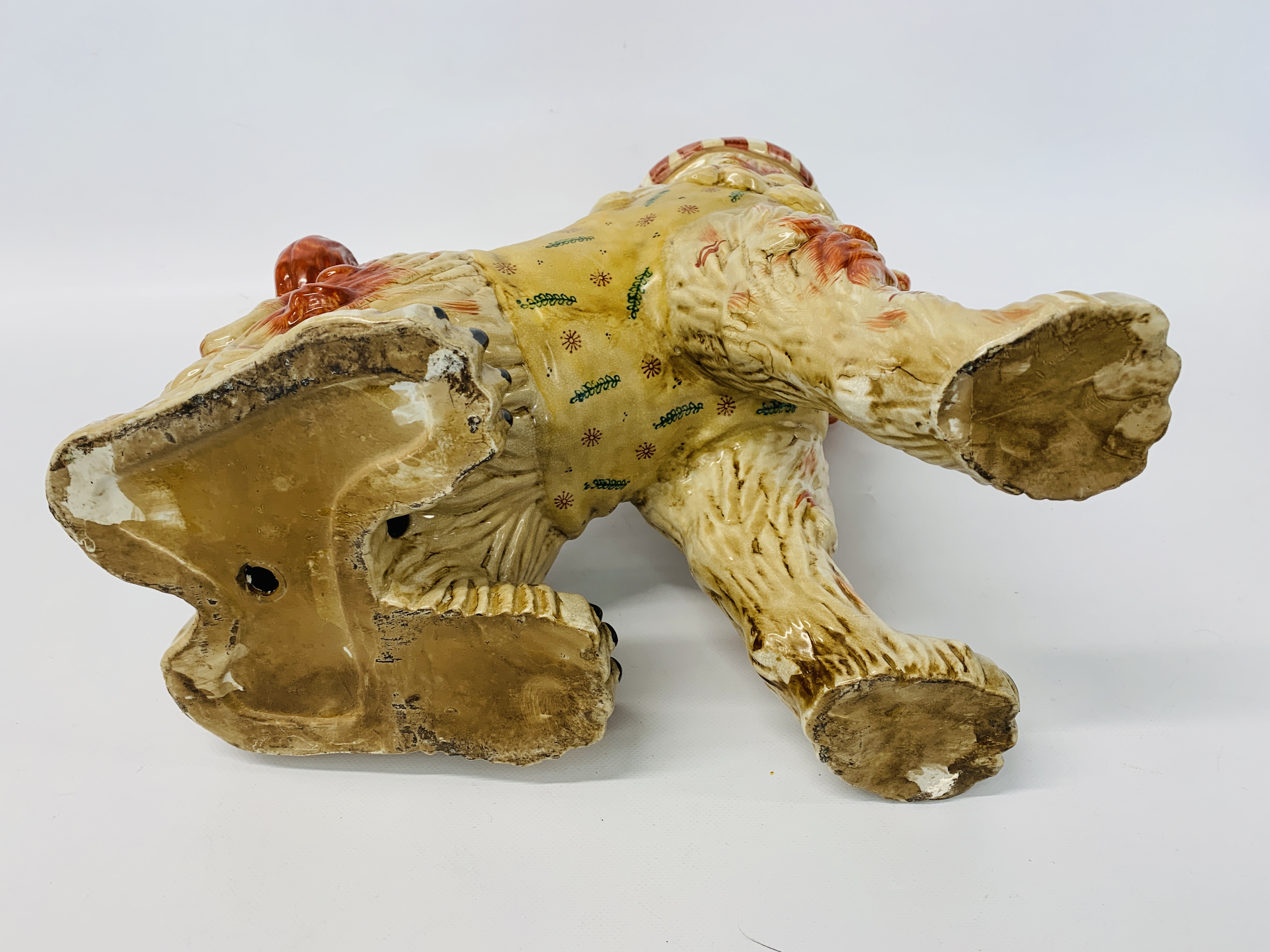 A LARGE REPRODUCTION STAFFORDSHIRE STYLE DOG ORNAMENT "JOCK" HEIGHT 45cm - Image 8 of 8