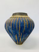 A LARGE STUDIO POTTERY VASE SIGNED MOIRA