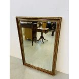 A MODERN RECTANGULAR BEVELLED PLATE WALL MIRROR 66cm x 96cm