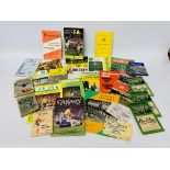 A COLLECTION OF VINTAGE MAINLY NORWICH CITY FOOTBALL CLUB MEMORABILIA TO INCLUDE OFFICIAL HANDBOOKS