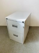 A SILVERLINE STEEL TWO DRAWER HOME FILING CABINET (KEY WITH AUCTIONEER)