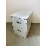 A SILVERLINE STEEL TWO DRAWER HOME FILING CABINET (KEY WITH AUCTIONEER)