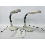 PAIR OF "AIDAPT" MODEL VM653 ADJUSTABLE DESKTOP READING LAMPS - SOLD AS SEEN