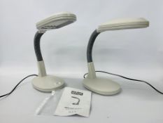 PAIR OF "AIDAPT" MODEL VM653 ADJUSTABLE DESKTOP READING LAMPS - SOLD AS SEEN