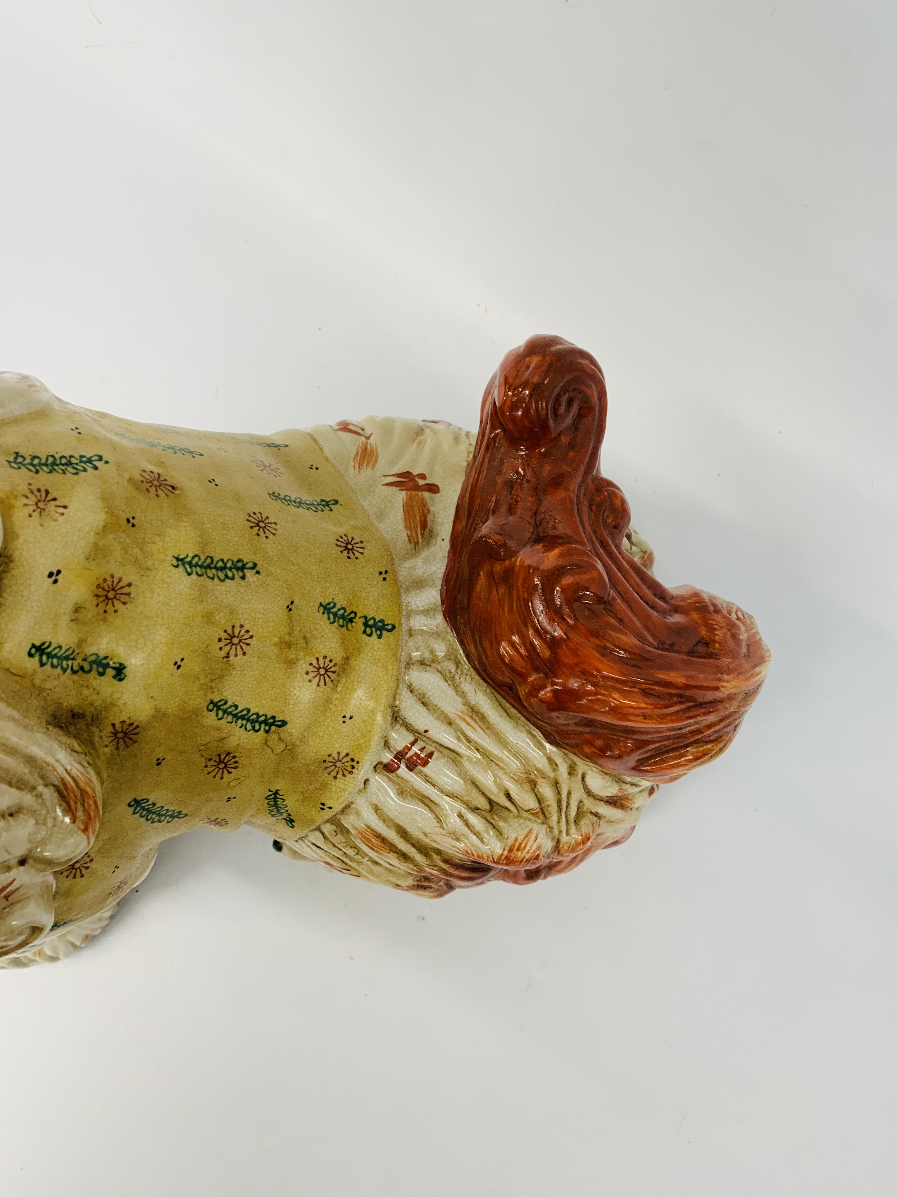 A LARGE REPRODUCTION STAFFORDSHIRE STYLE DOG ORNAMENT "JOCK" HEIGHT 45cm - Image 6 of 8