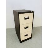 A ROYAL STEEL THREE DRAWER FILING CABINET