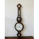 AN EARLY C19TH ROSEWOOD WHEEL BAROMETER