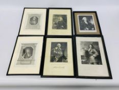 A box containing a group of C19th prints, Marquis Wellesley, George Prince of Denmark,