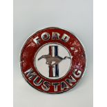 ALUMINIUM MUSTANG PLAQUE (R)