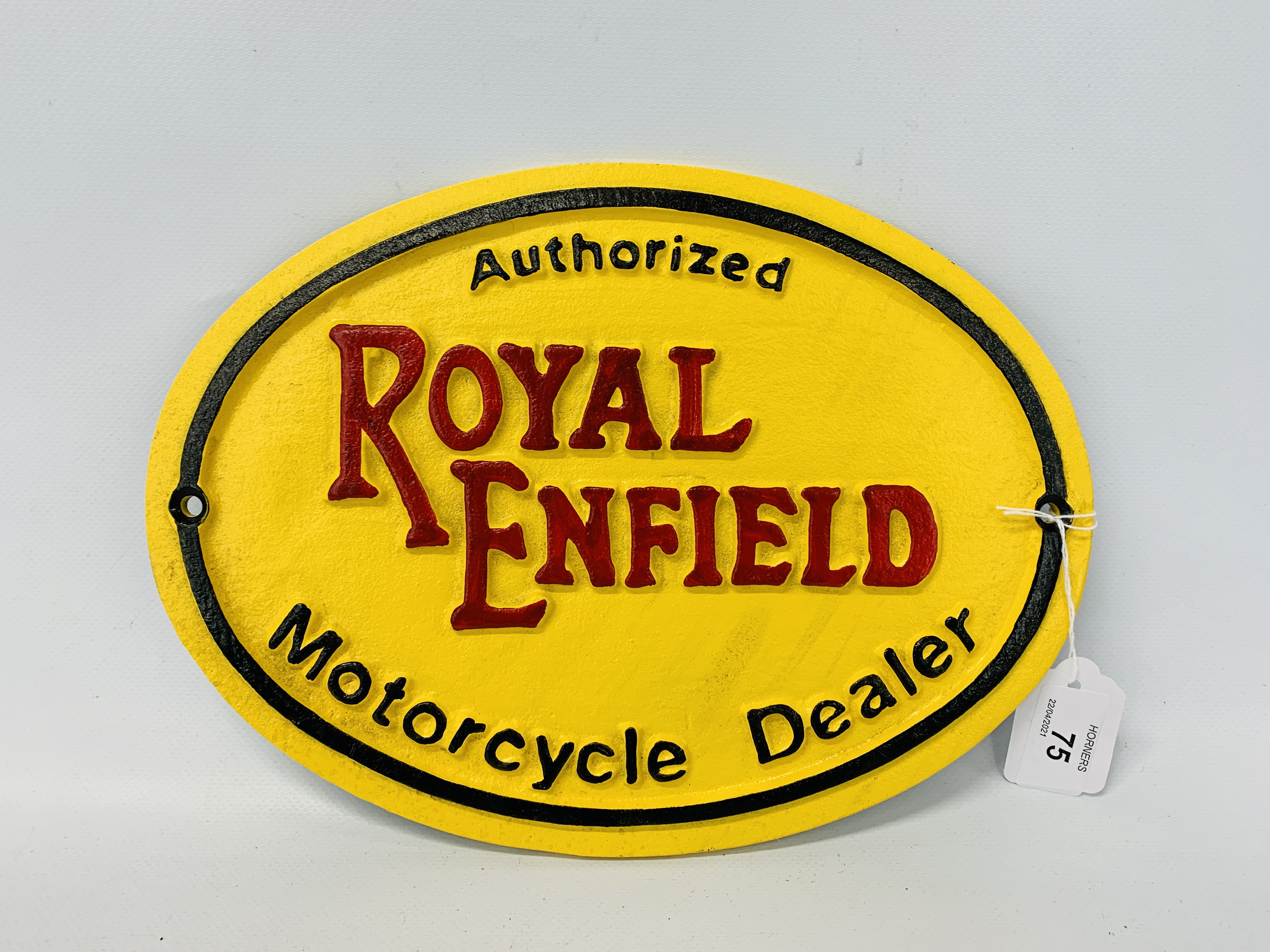 ROYAL ENFIELD M/C PLAQUE (R)