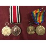 WW1 VICTORY MEDAL AND SPECIAL CONSTABULARY LONG SERVICE MEDAL (KG6 ISSUE) TO GARWOOD E.C.