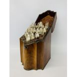 A George III mahogany cutlery box,
