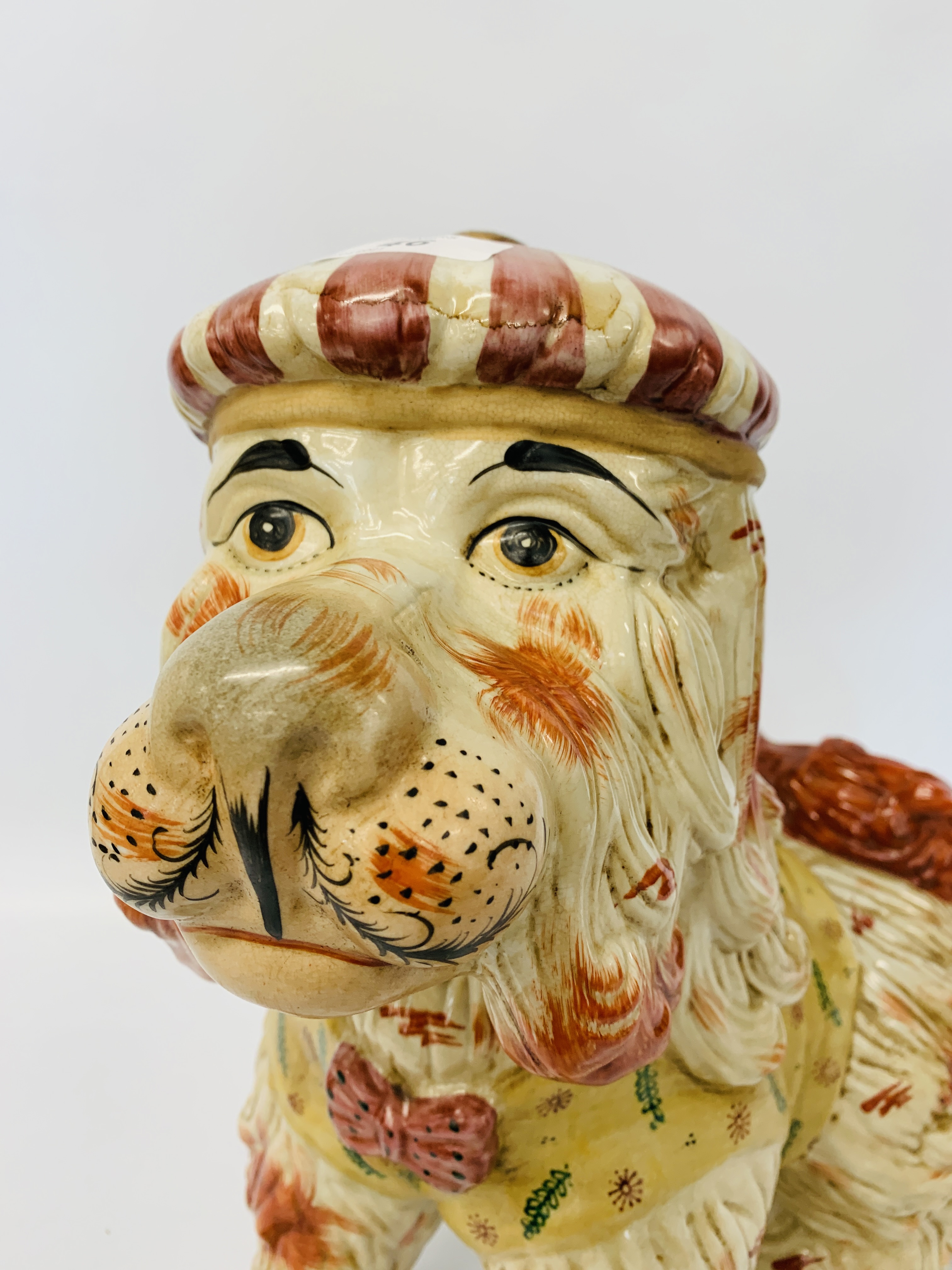 A LARGE REPRODUCTION STAFFORDSHIRE STYLE DOG ORNAMENT "JOCK" HEIGHT 45cm - Image 2 of 8