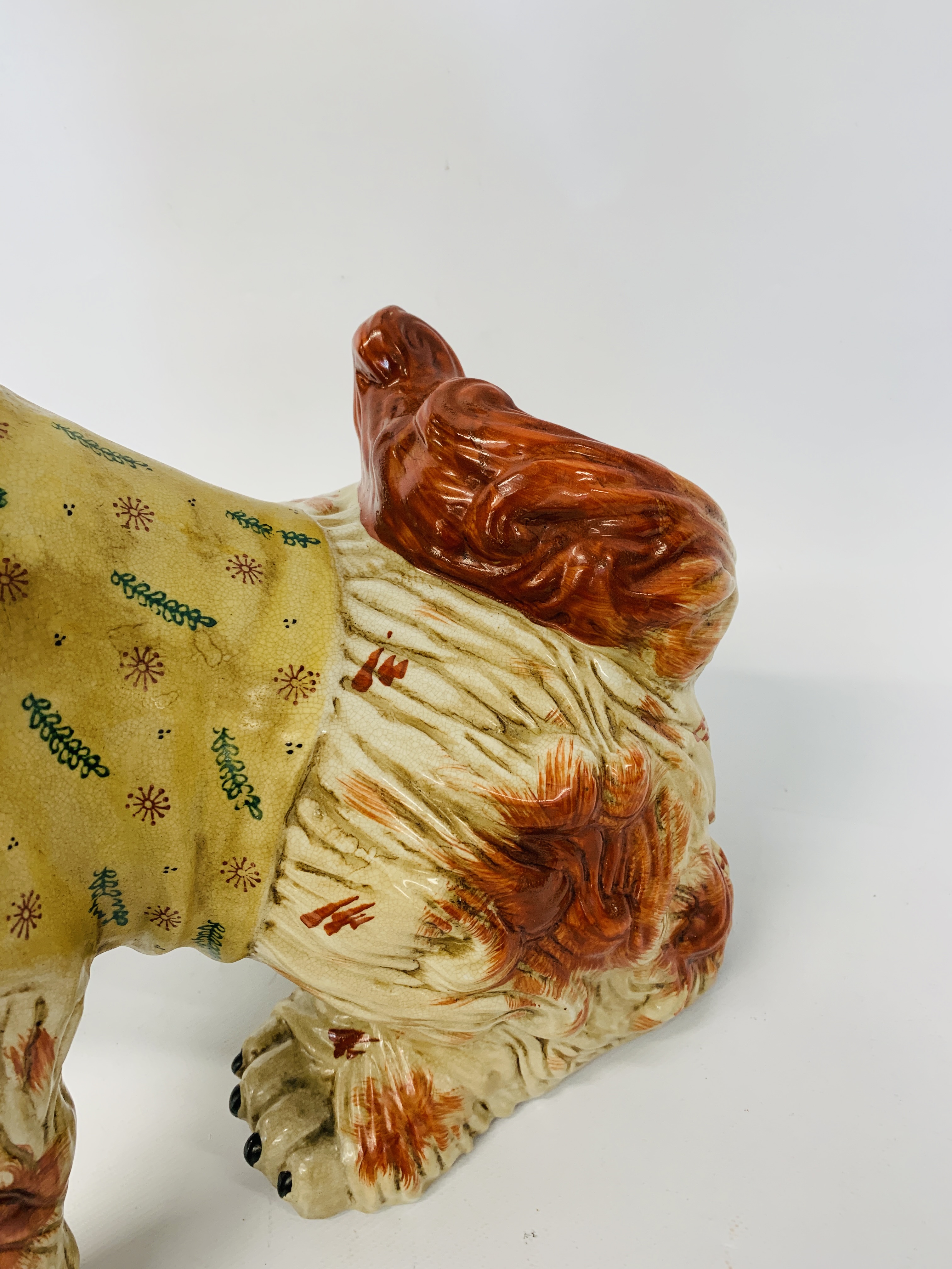 A LARGE REPRODUCTION STAFFORDSHIRE STYLE DOG ORNAMENT "JOCK" HEIGHT 45cm - Image 5 of 8