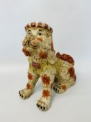 A LARGE REPRODUCTION STAFFORDSHIRE STYLE DOG ORNAMENT "JOCK" HEIGHT 45cm