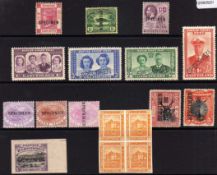 SELECTION SPECIMEN OVERPRINTS INCLUDING