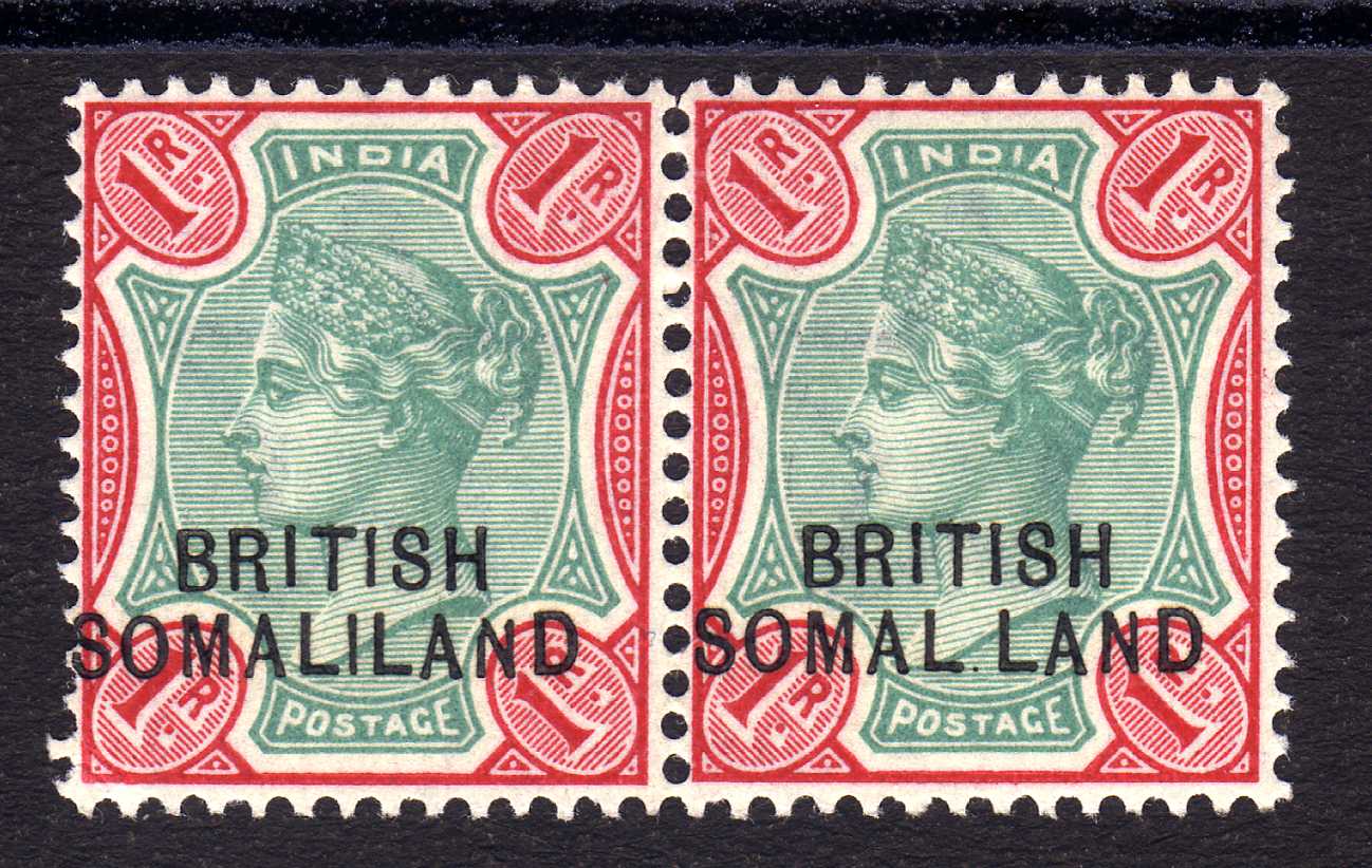 SOMALILAND: 1903 1r 'SOMAL.LAND' VARIETY