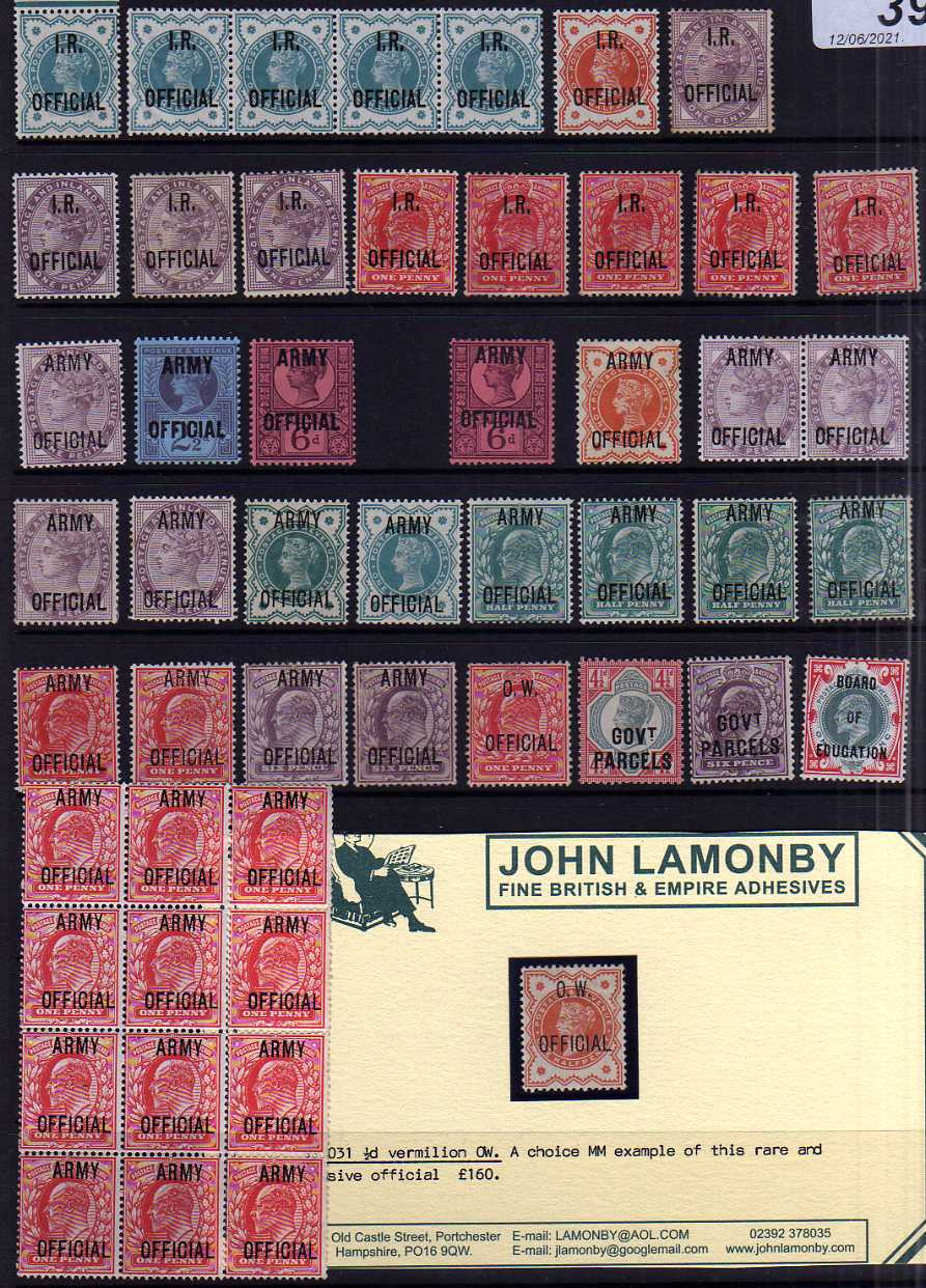 GB: OFFICIALS MINT SELECTION INCLUDING O