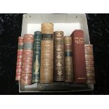 8 volumes, mixed titles with some fine bindings,