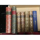 7 volumes, mixed titles mostly fine leather bindings.