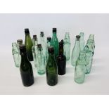 EIGHTEEN C19TH AND LATER BOTTLES BEING LOCAL BREWERIES, TRUNCH,