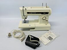 A FRISTER ROSSMANN "BEAVER 4" ELECTRIC SEWING MACHINE WITH FOOT PEDAL INSTRUCTIONS AND COVER - SOLD