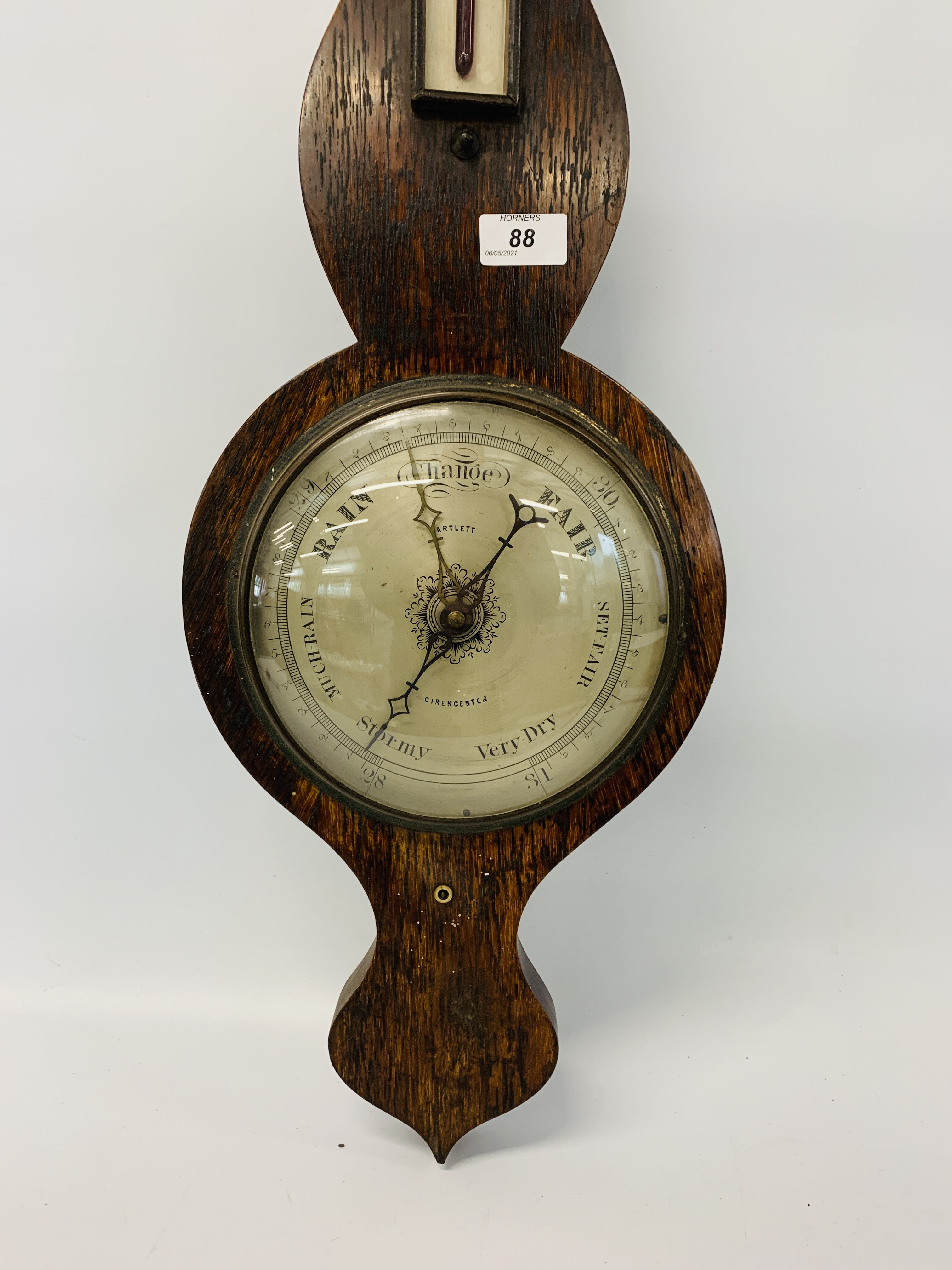 OLD MOUNTED BANJO BAROMETER - Image 2 of 7