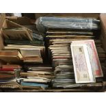 QUANTITY OLD TO MODERN POSTCARDS, ALSO TEA CARDS, EPHEMERA, BANKNOTES ETC.