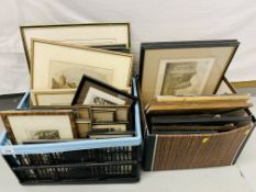 TWO BOXES CONTAINING AN EXTENSIVE GROUP OF TOPOGRAPHICAL PRINTS MAINLY RELATING TO THE EAST OF