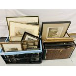 TWO BOXES CONTAINING AN EXTENSIVE GROUP OF TOPOGRAPHICAL PRINTS MAINLY RELATING TO THE EAST OF