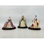3 X ROYAL WORCESTER LIMITED EDITION FIGURINES, MARY QUEEN OF SCOTS 162 / 4500,
