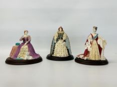 3 X ROYAL WORCESTER LIMITED EDITION FIGURINES, MARY QUEEN OF SCOTS 162 / 4500,