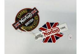 2 NORTON M/C PLAQUES (R)