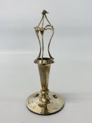 A SILVER HAT PIN STAND, SHEFFIELD 1910.