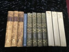 3 sets of books by Walpole (Horace) all with worn bindings: Letters of Horace Walpole to Sir Horace