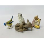 ROYAL WORCESTER CAT 3615 FIGURE, W.