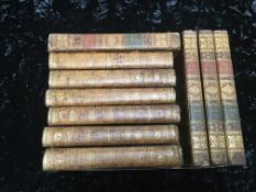 Milton (John) 6 vols. Complete set. Leather binding with weak hinges, I loose.