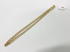 A 9CT GOLD CURB LINK NECKLACE LENGTH 56cm