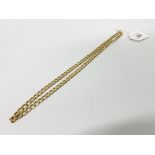 A 9CT GOLD CURB LINK NECKLACE LENGTH 56cm