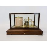 A MODERN CASED BAROGRAPH BY O. COMITTI & SON LTD.