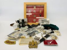 AN INTERESTING AND VARIED COLLECTION OF MILITARIA TO INCL.