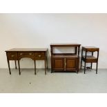 A GEORGE III MAHOGANY SQUARE WASHSTAND.