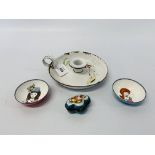 PAIR OF 70'S STYLE ENAMELLED PIN DISHES MADE BY STEINBOOK - EMAIL OF AUSTRIA BEARING ORIGINAL