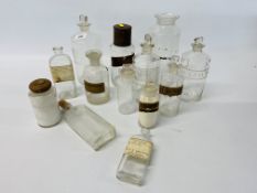 A FURTHER GROUP OF PHARMACY BOTTLES,