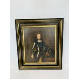 C17TH BRITISH SCHOOL: PORTRAIT OF A GENTLEMAN IN ARMOUR, OIL ON CANVAS, RELINED,