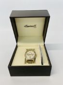 A GENTS INGERSOL GEMS DIAMOND SET BRACELET WATCH BOXED WITH CARDS